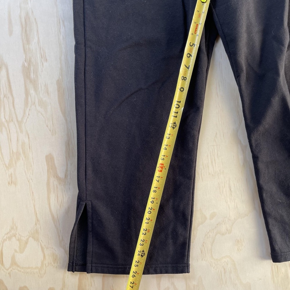 The North Face Sweatpants Womens XXL Black Fleece Straight Leg Slit Lounge - Picture 5 of 7